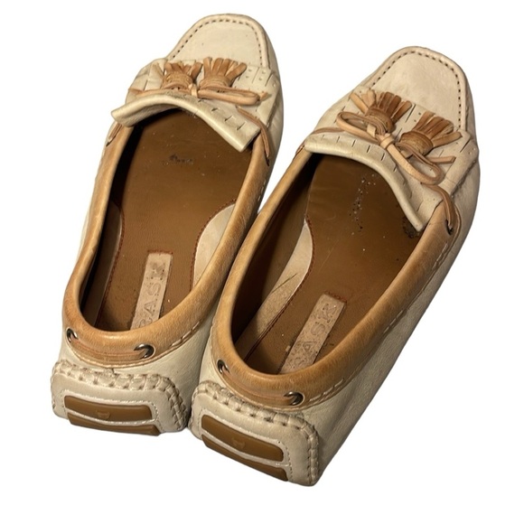 H. S. TRASK women’s Leather grey blue loafers 8M - Picture 4 of 5